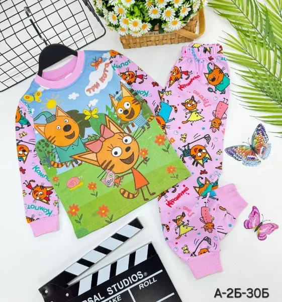 Пижама из 100 хлопка с начесом, 3D-печать, подходит для девочек — фото 4