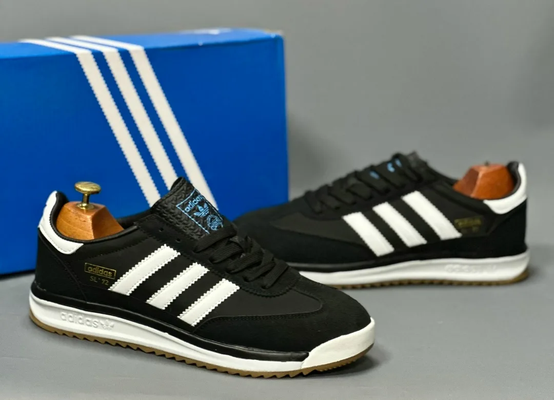Adidas Originals SL72 кроссовки из замши и ткани — фото 1