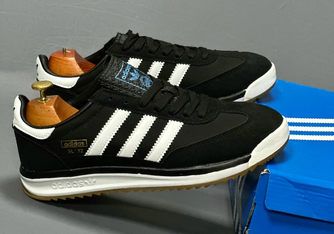 Adidas Originals SL72 кроссовки из замши и ткани — фото 3