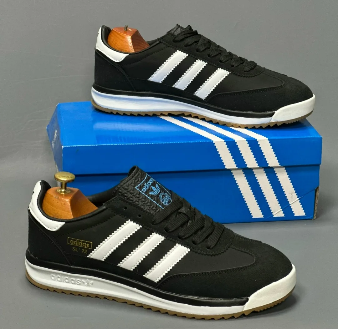 Adidas Originals SL72 кроссовки из замши и ткани — фото 9