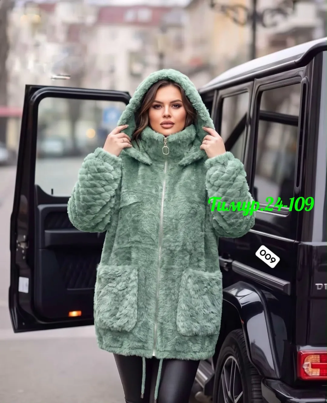 Кардиган с капюшоном из натурального альпака — фото 4