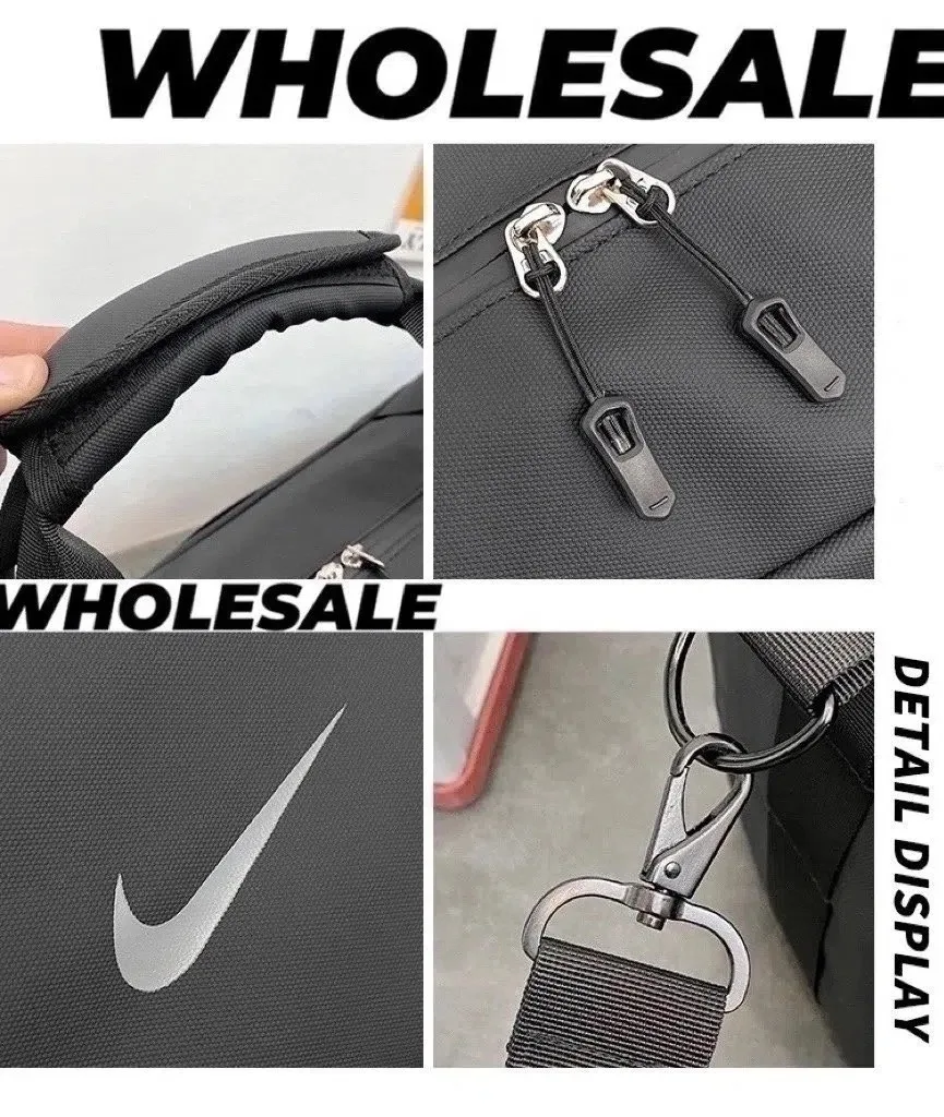 Сумка-мессенджер Nike с разделением на сухую и влажную зоны белая — фото 5