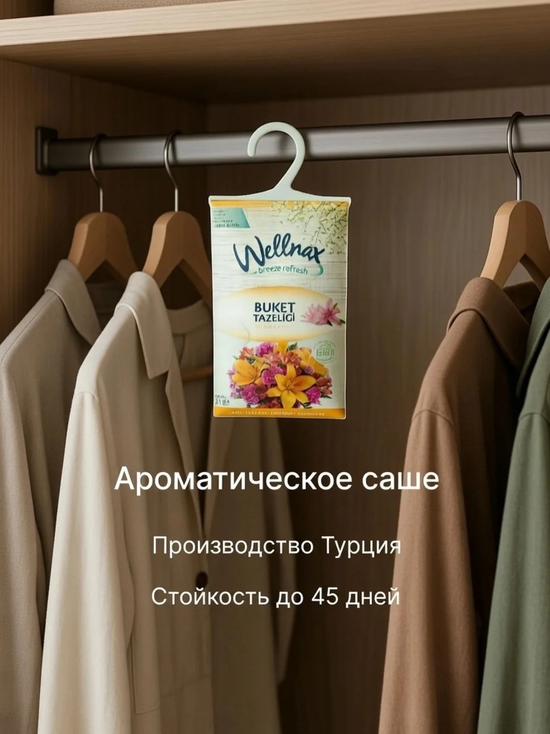 Аромат Саше-ароматизаторы для шкафа Wellnax — фото 3