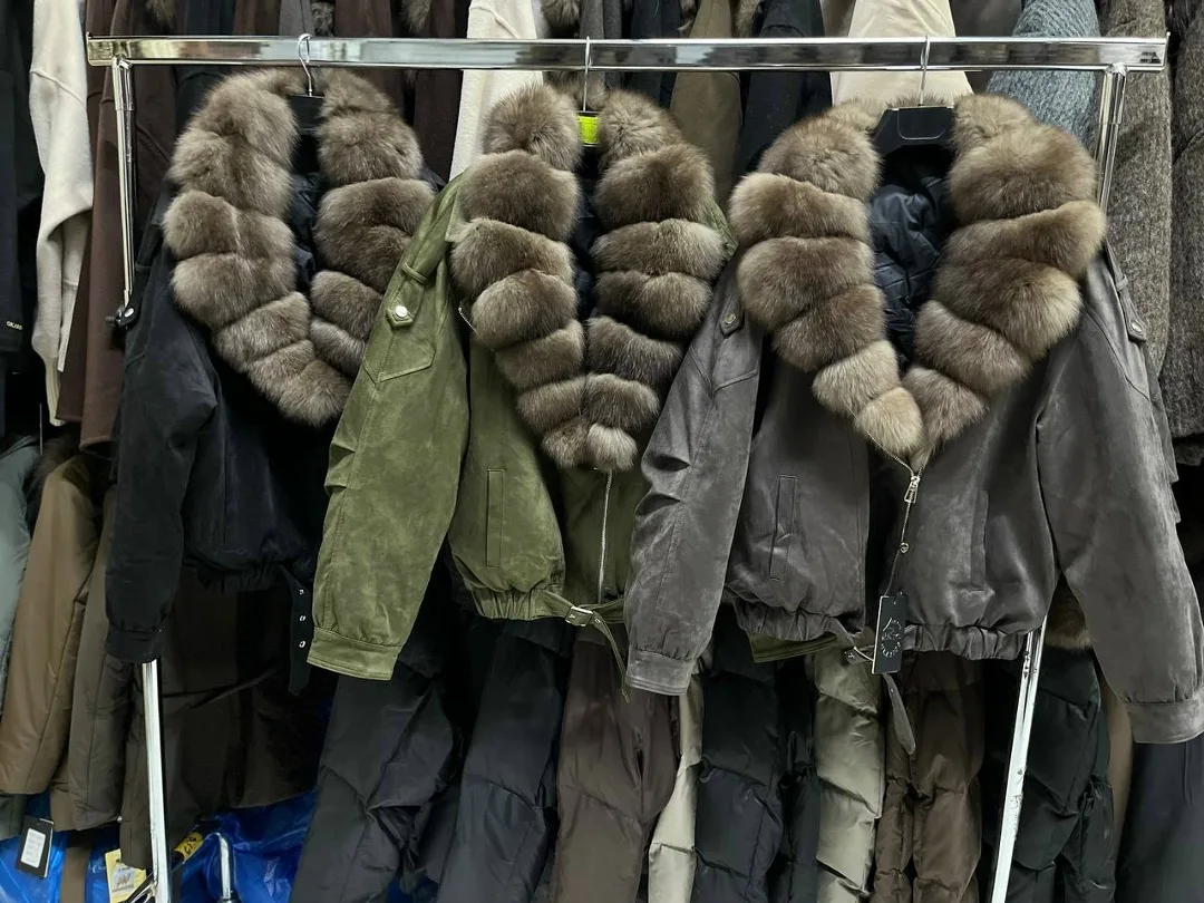 Эко кожа под замаш воротник натуральный писец — фото 1