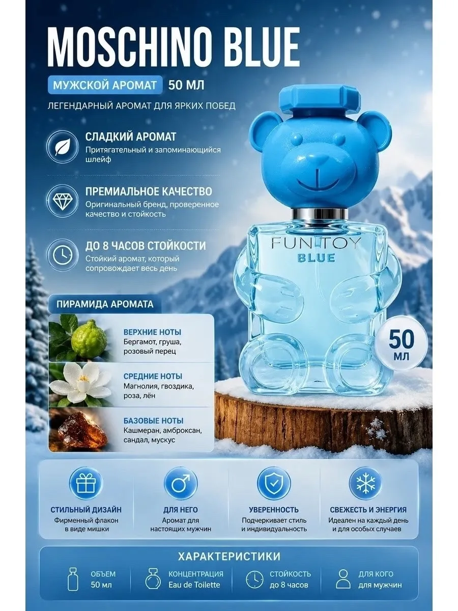 Парфюм мужской Moschino Toy 2 Blue Edition — фото 1