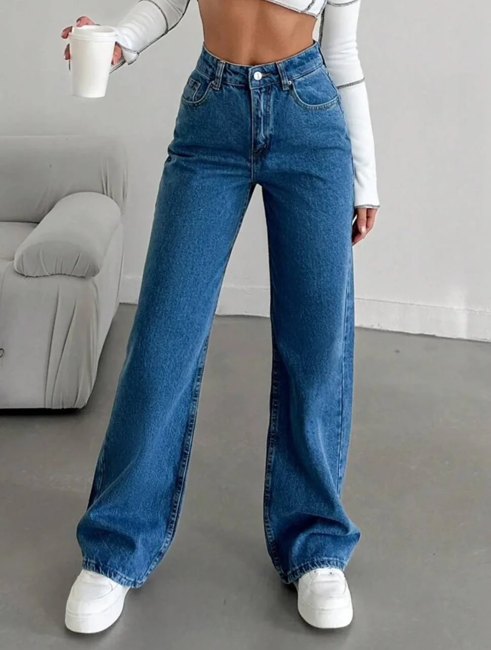 Базовые синие джинсы — фото 4