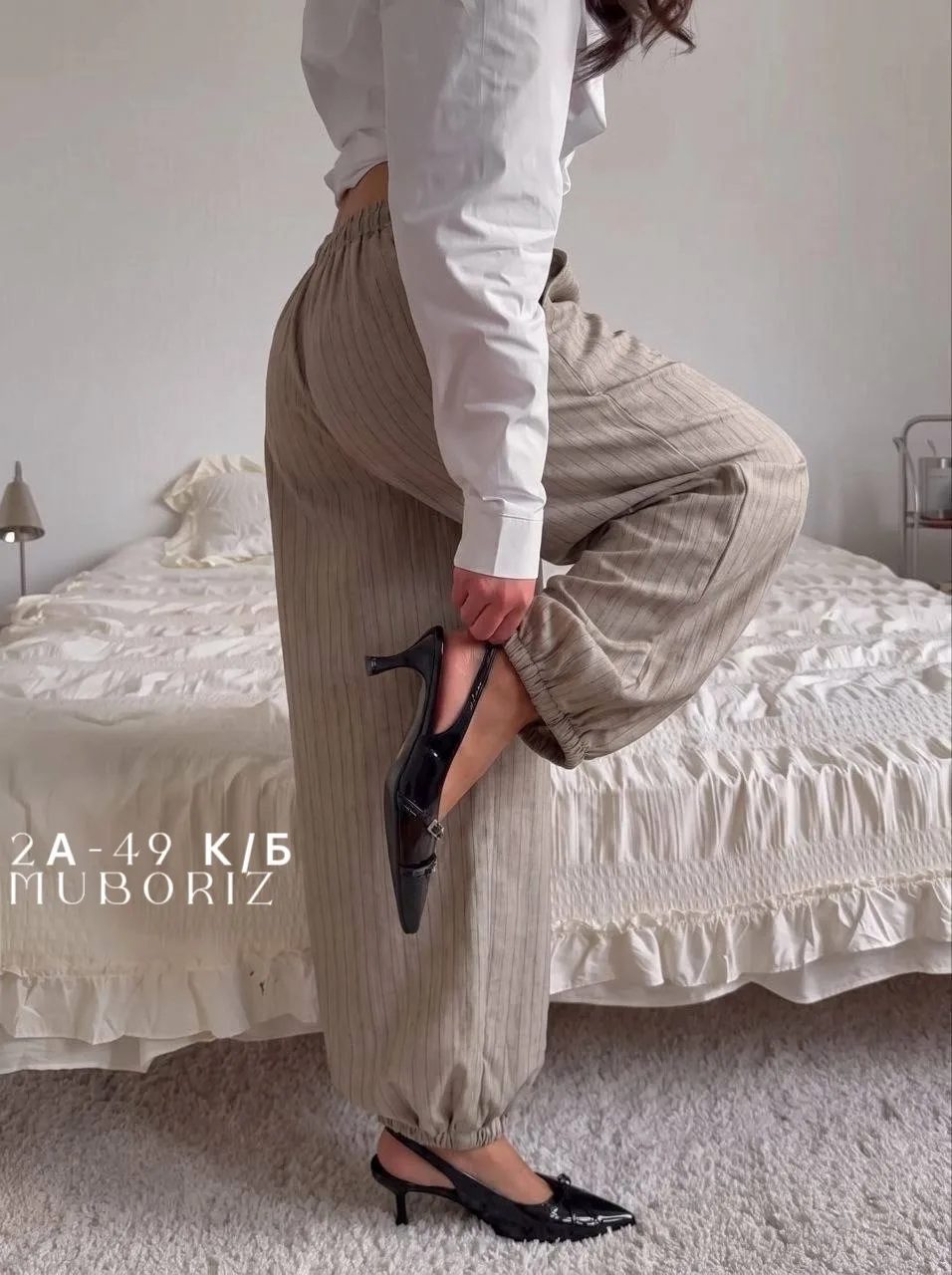 Штаны Аладины, мягкие, с резинкой на талии — фото 14