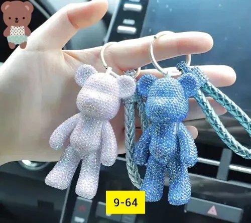 5D DIY Алмазный медведь, набор плюшевых мишек, креативный брелок, подарок ручной работы из хрусталя со стразами, украшен — фото 6