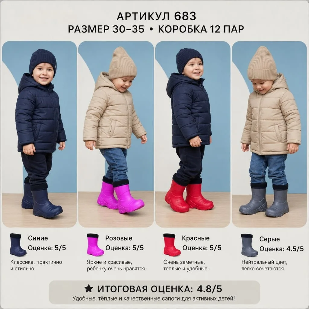 Сапоги детские Эва — фото 1