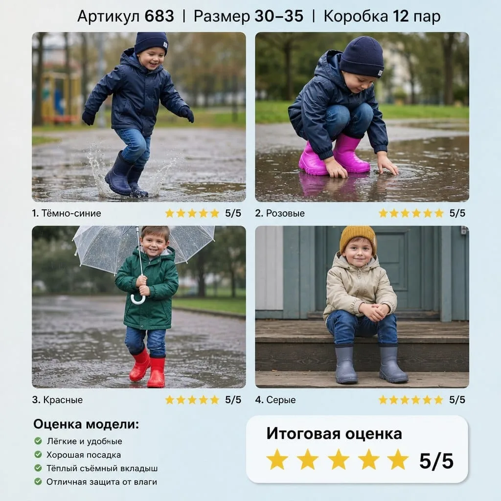 Сапоги детские Эва — фото 4
