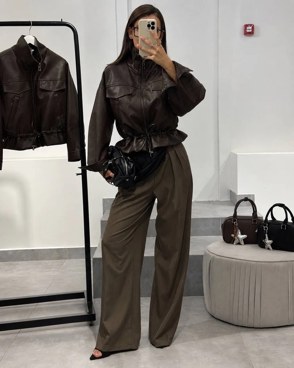 Кожаная куртка S M L — фото 6