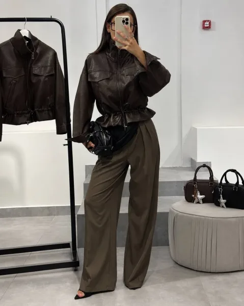 Кожаная куртка S M L — фото 9