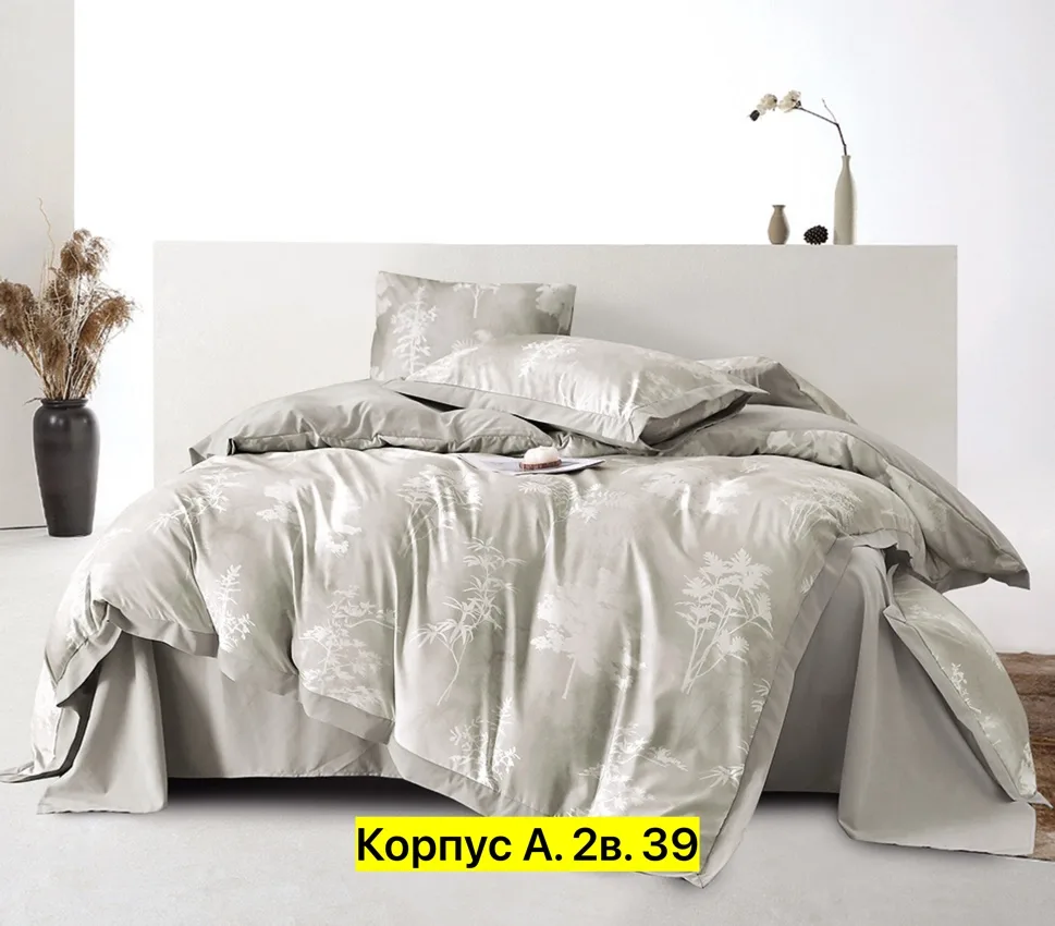 Комплект постельного белья, хлопок Белый — фото 13