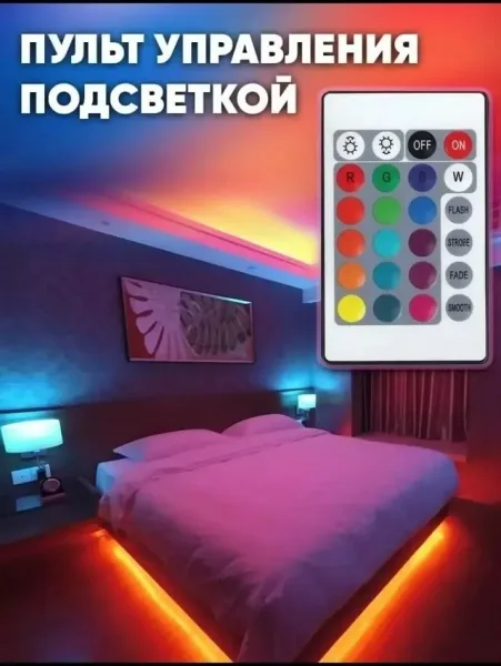 Светодиодная цветная лента, 5 м — фото 3