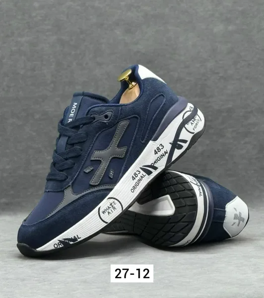 Мужские кроссовки из замши — фото 1