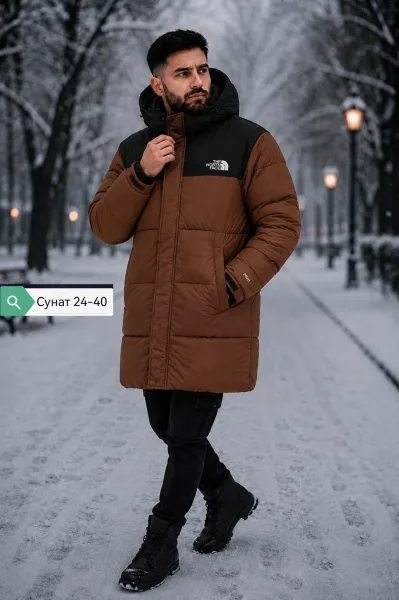 Мужская зимняя куртка из холлофайбера серая — фото 4