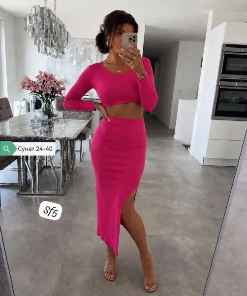Теплый костюм из ткани кашмир лапша — фото 3