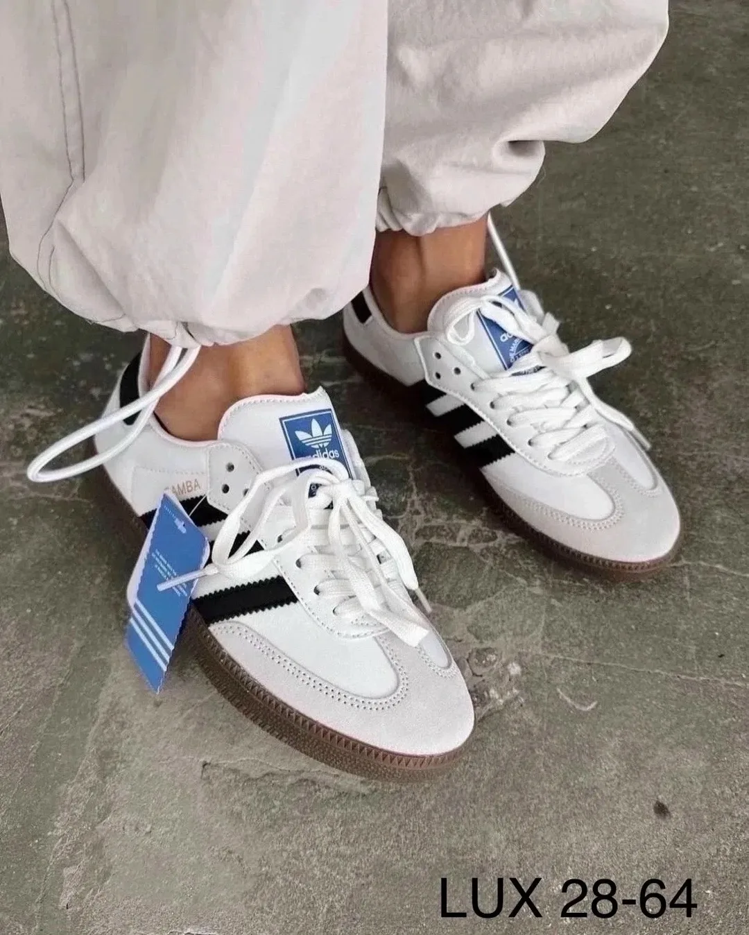 Кеды Adidas Samba из натуральной кожи — фото 1