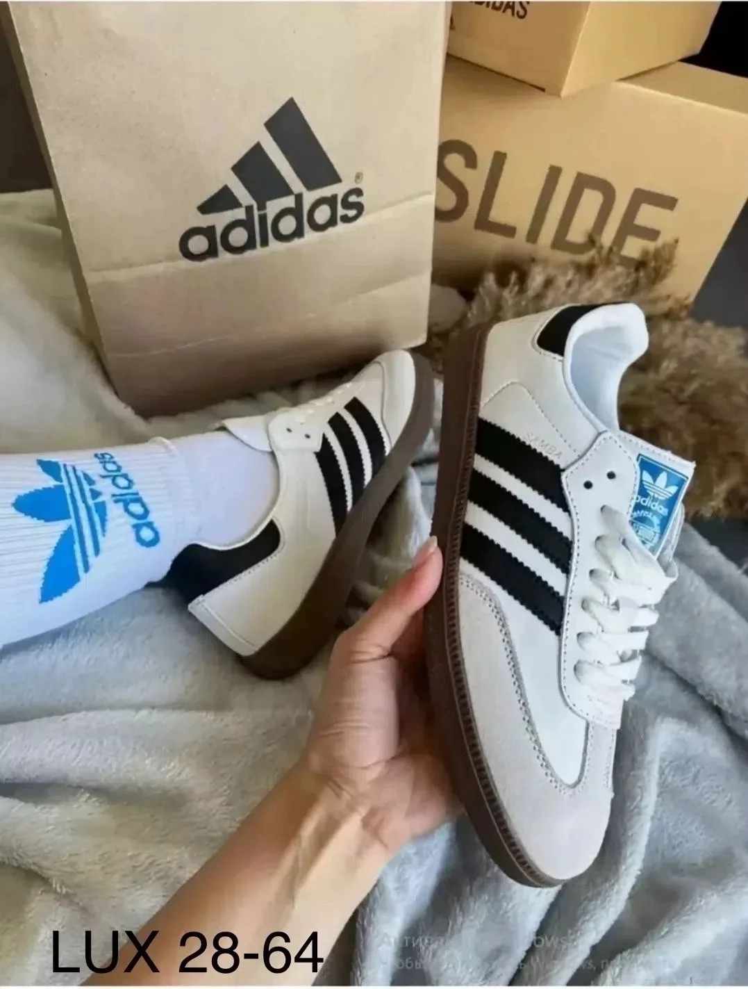 Кеды Adidas Samba из натуральной кожи — фото 2