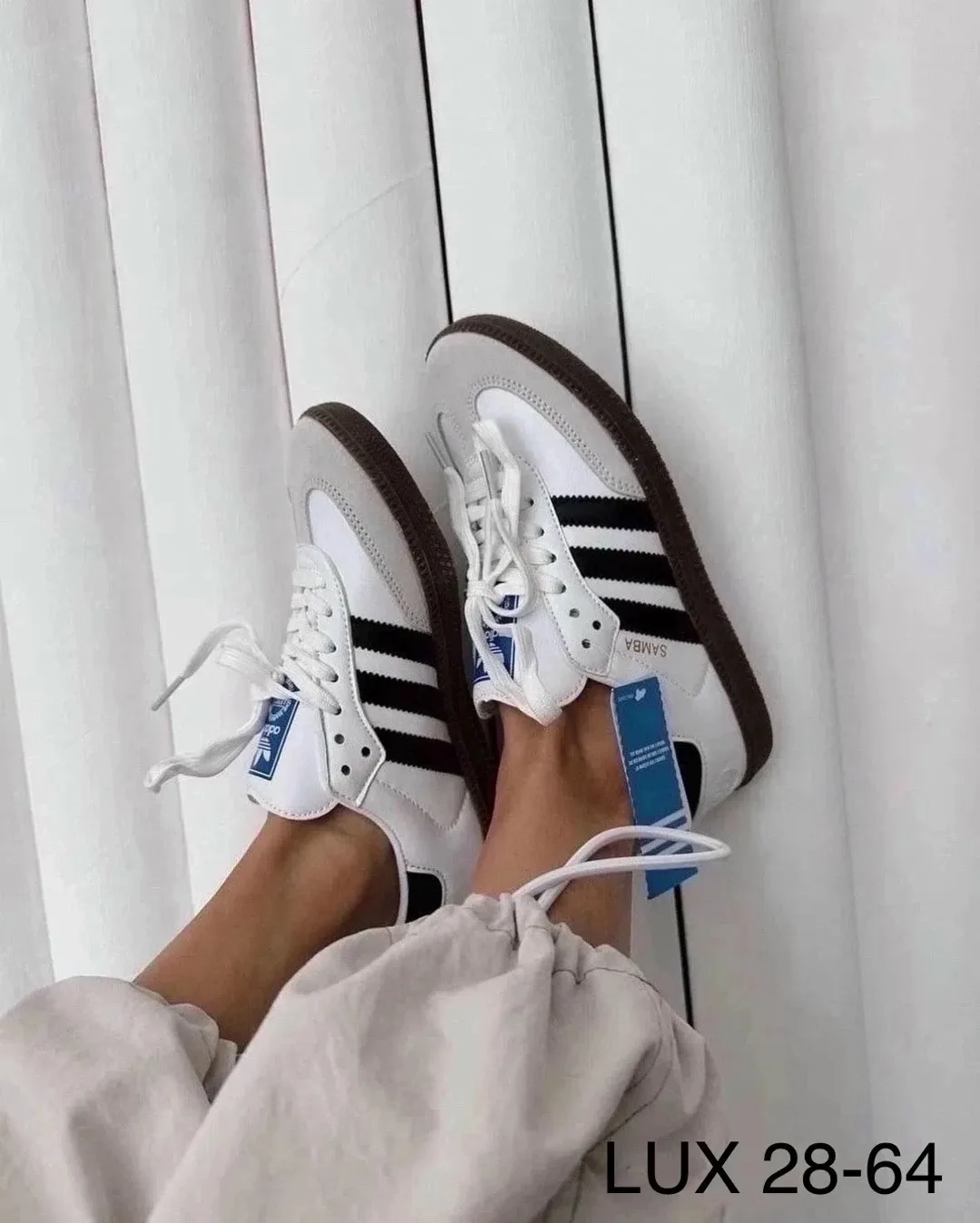 Кеды Adidas Samba из натуральной кожи — фото 6
