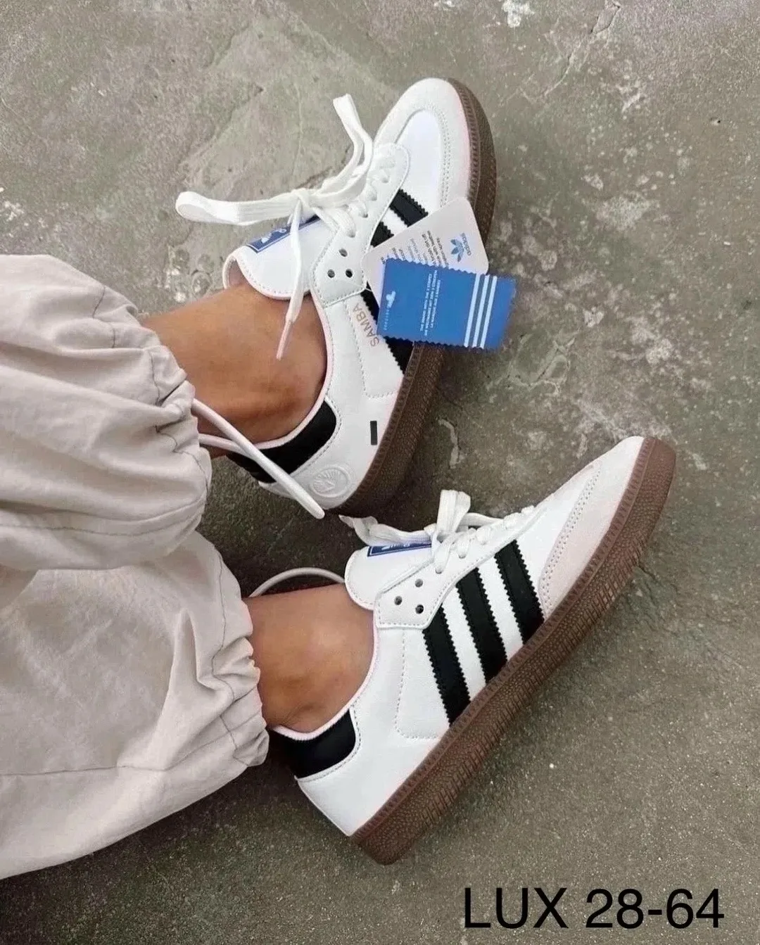 Кеды Adidas Samba из натуральной кожи — фото 9