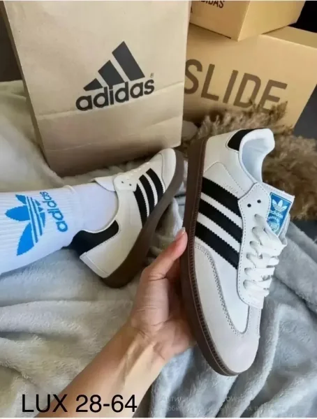 Кеды Adidas Samba из натуральной кожи — фото 2