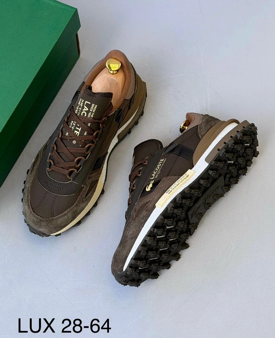 Мужские кроссовки LACOSTE из натуральной кожи — фото 1