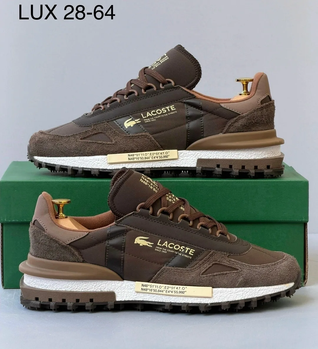 Мужские кроссовки LACOSTE из натуральной кожи — фото 3