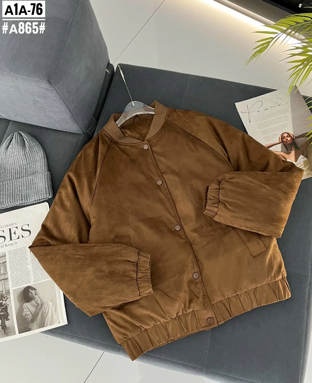 Бомбер молодежный из замши — фото 13