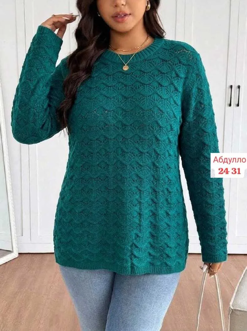 Свитер вязаный Oversize 46-56 — фото 1