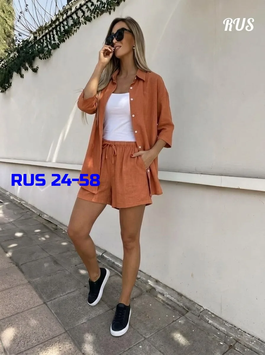 Костюм двойка из льна — фото 1