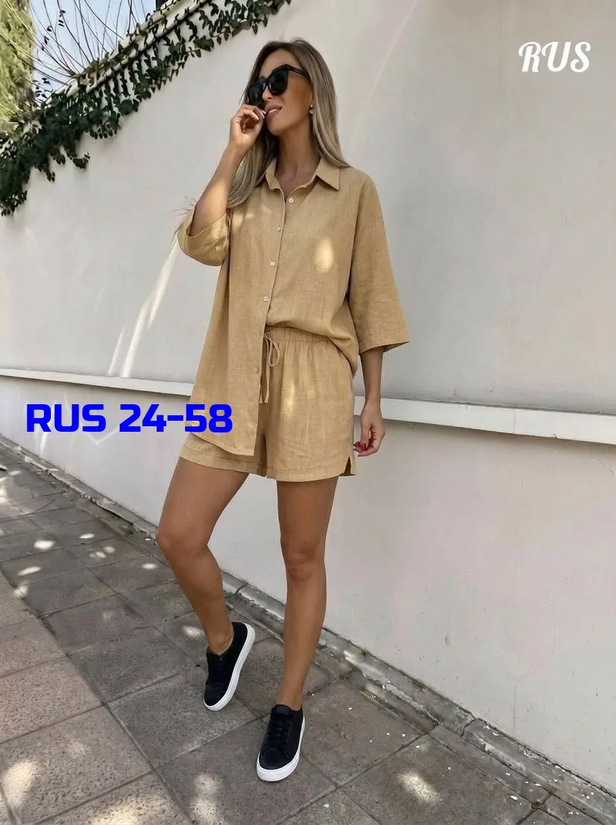 Костюм двойка из льна — фото 3