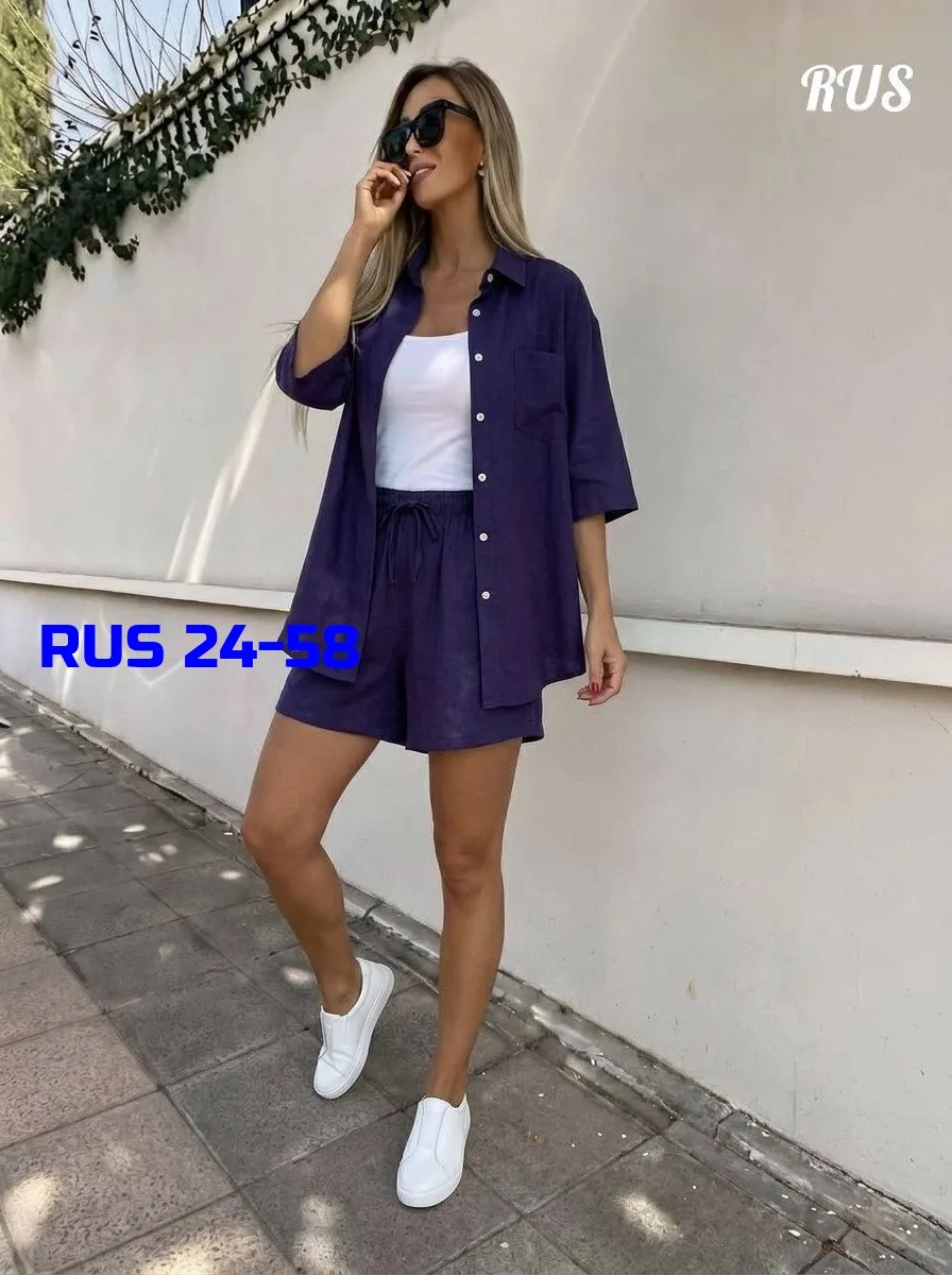 Костюм двойка из льна — фото 4