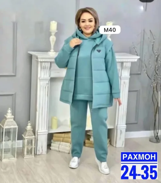 Костюм тройка из ткани флис с начесом, подходит по размеру — фото 6