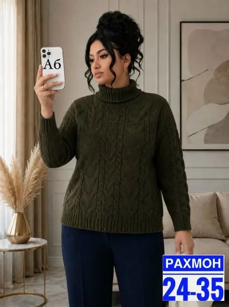 Свитер вязаный кашемир — фото 1