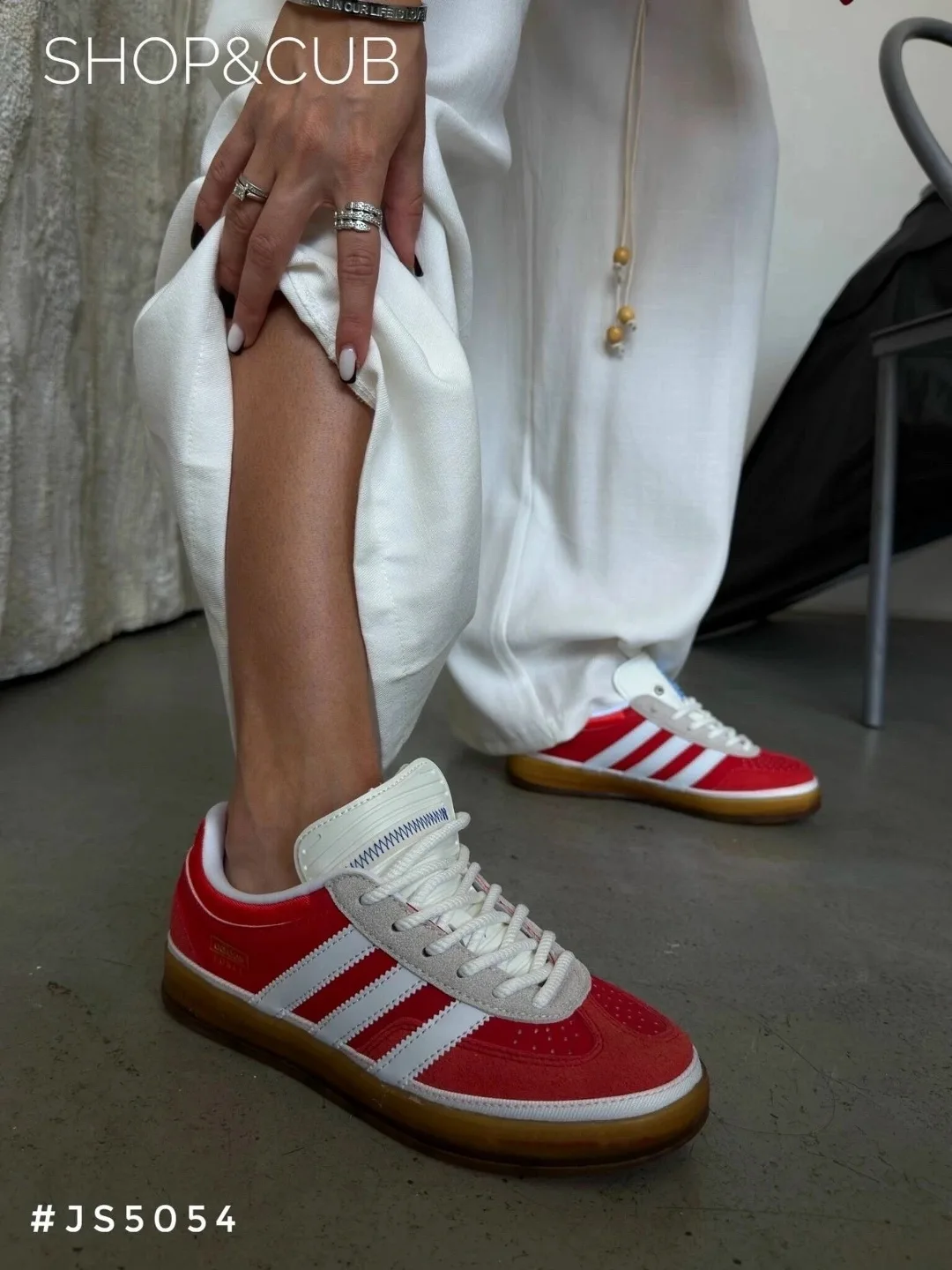 Кеды из натуральной замши и кожи с съемным язычком — фото 4