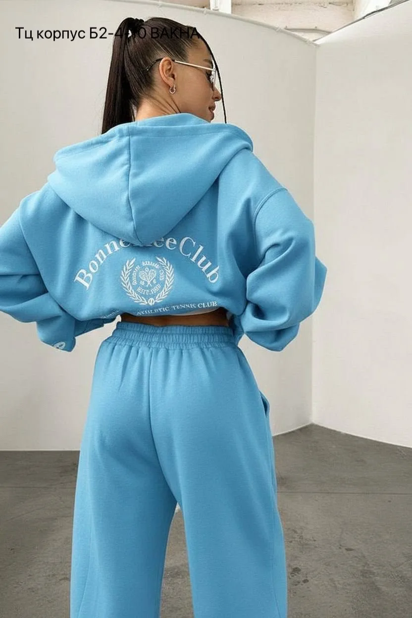 Костюм двойка из ткани 3-нитка — фото 6