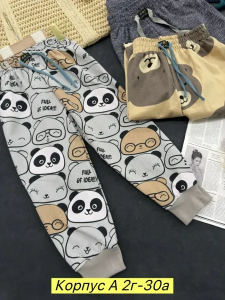 Штаны из двухнитки с начесом из хлопка и флиса, подходят — фото 5