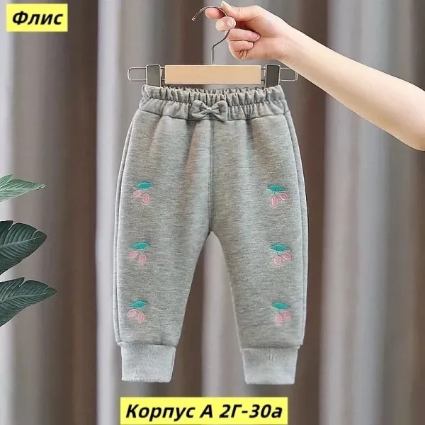 Штаны из двухнитки с начесом из хлопка и флиса, подходят — фото 3