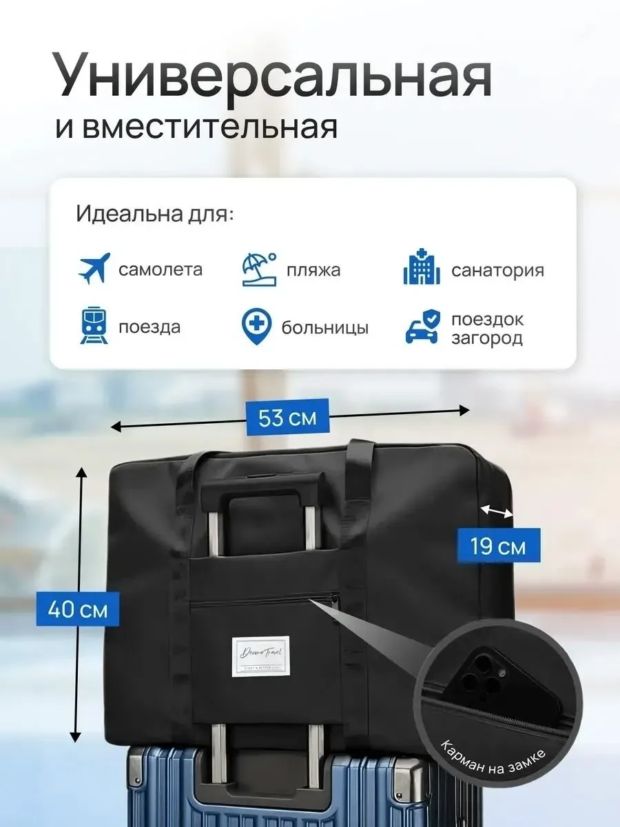 Сумка дорожная ручная кладь для путешествий 250 — фото 4