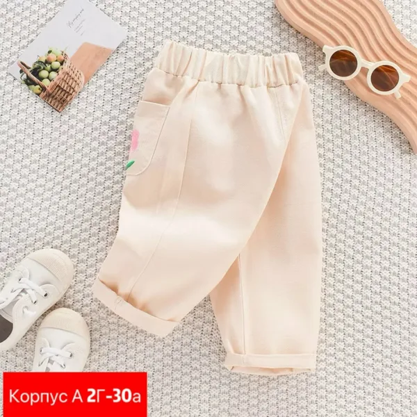 Штаны из натурального хлопка, цвет киви (kaki), подходят для повседневной — фото 3