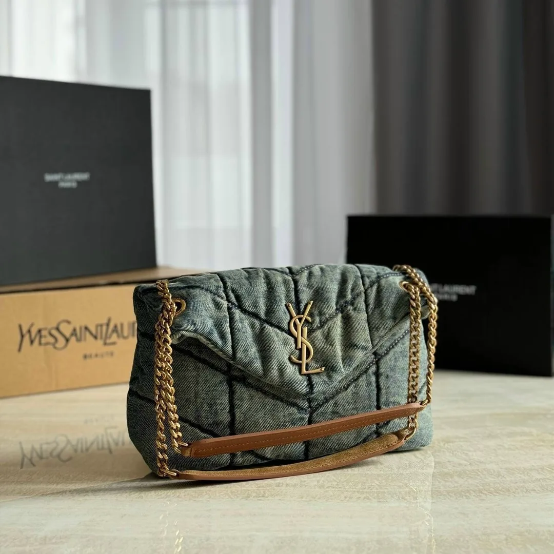 YSL сумка джинсовая Люкс — фото 8