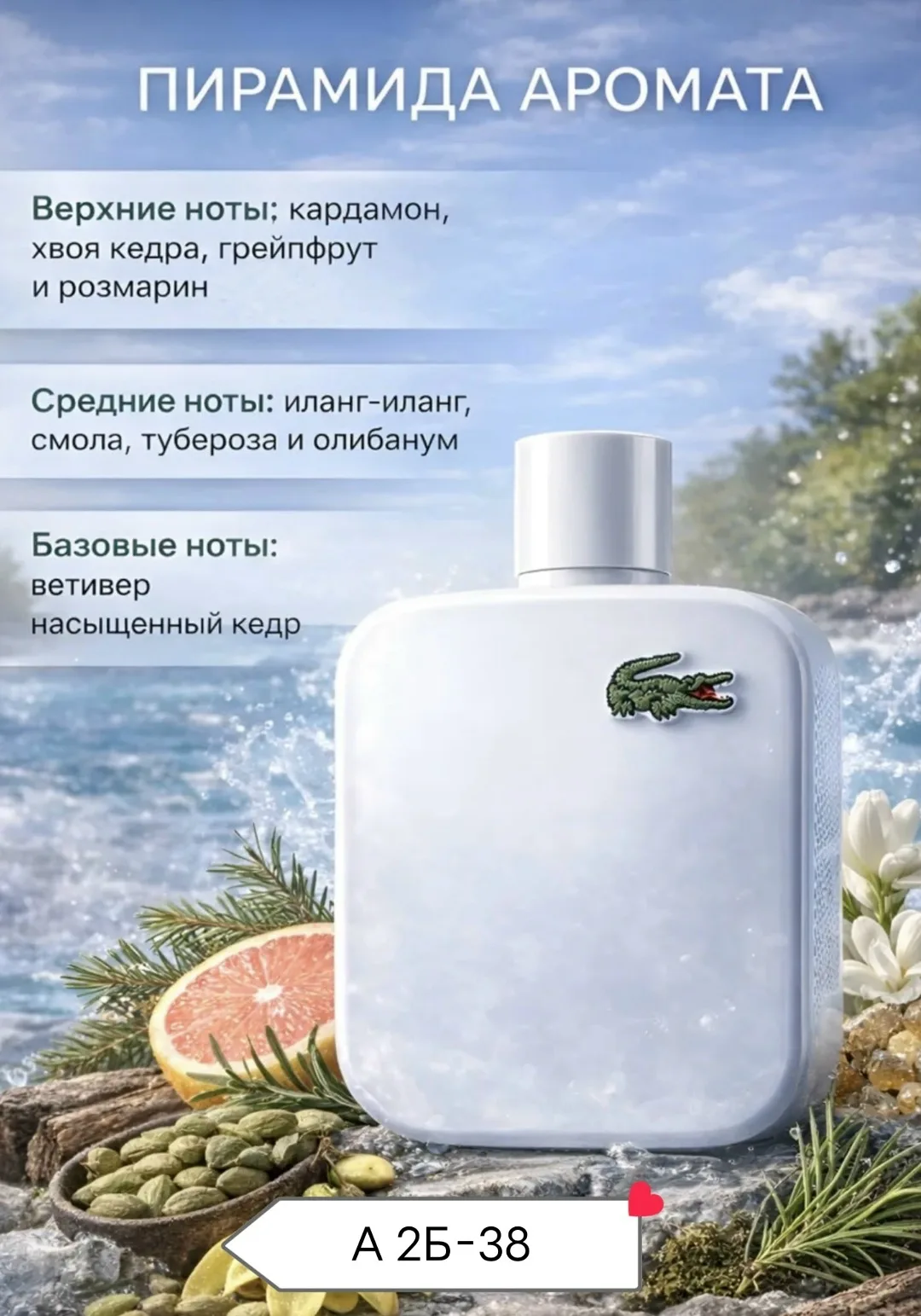 Блузка женские Eau De Lacoste L.12.12, кожа — фото 4
