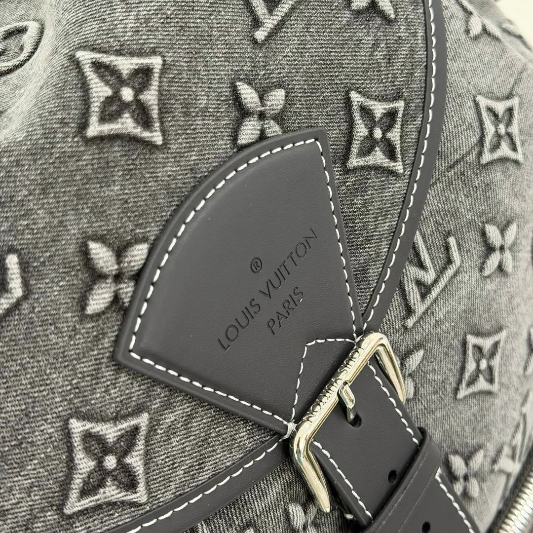 LV Рюкзак Джинсовый + Кожа Натуральная ЛЮКС — фото 4