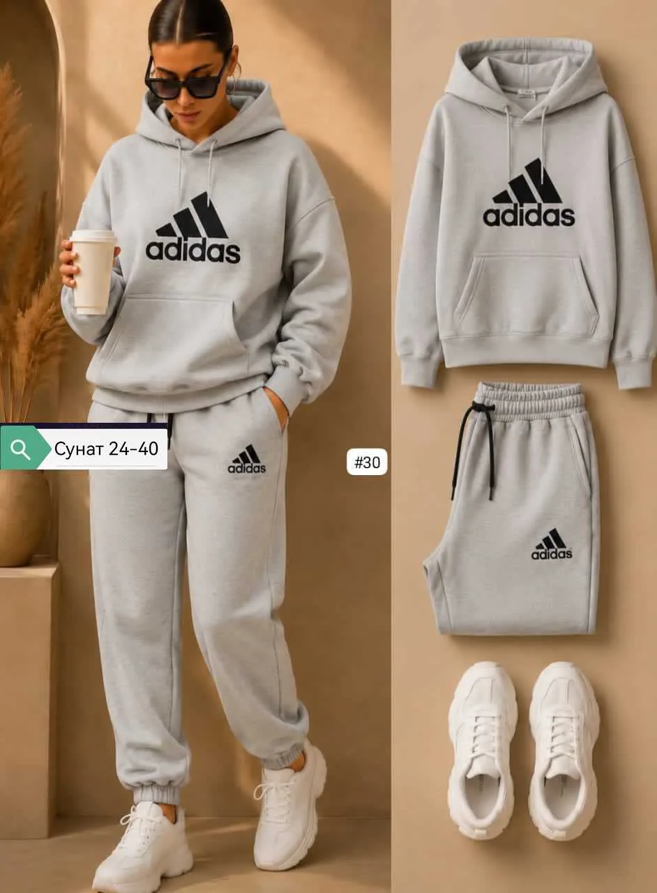 Костюм на флисе женский Adidas — фото 2