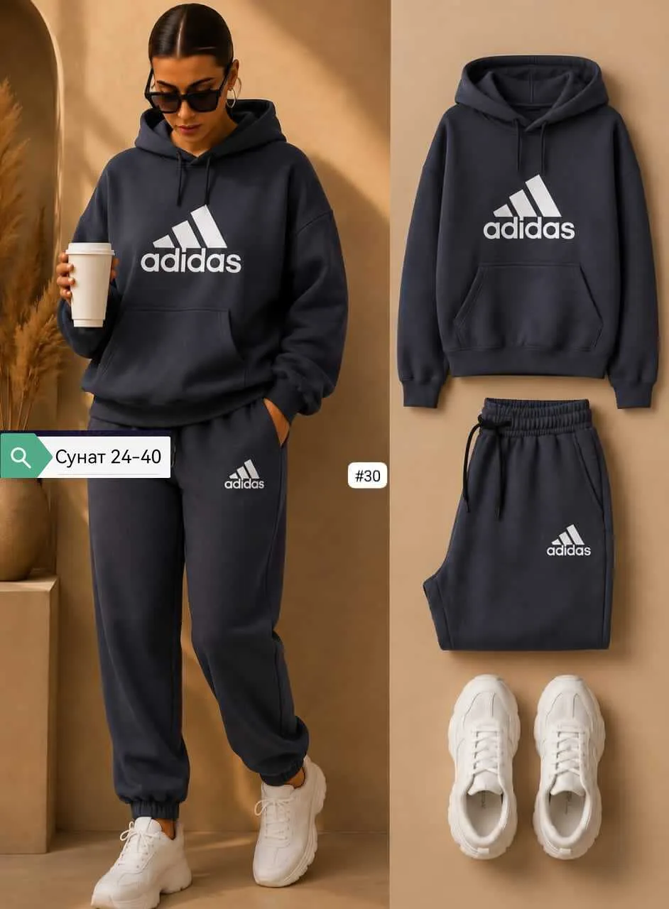 Костюм на флисе женский Adidas — фото 3