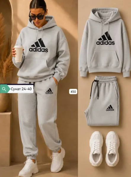 Костюм на флисе женский Adidas — фото 2