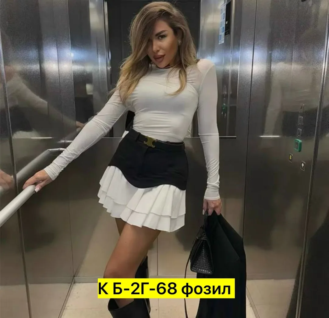 Юбка, джинсовые Голубой — фото 4