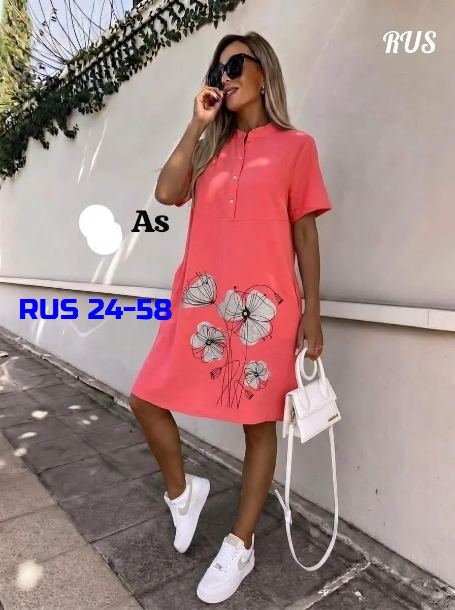 Платье льняное Х/Б — фото 1
