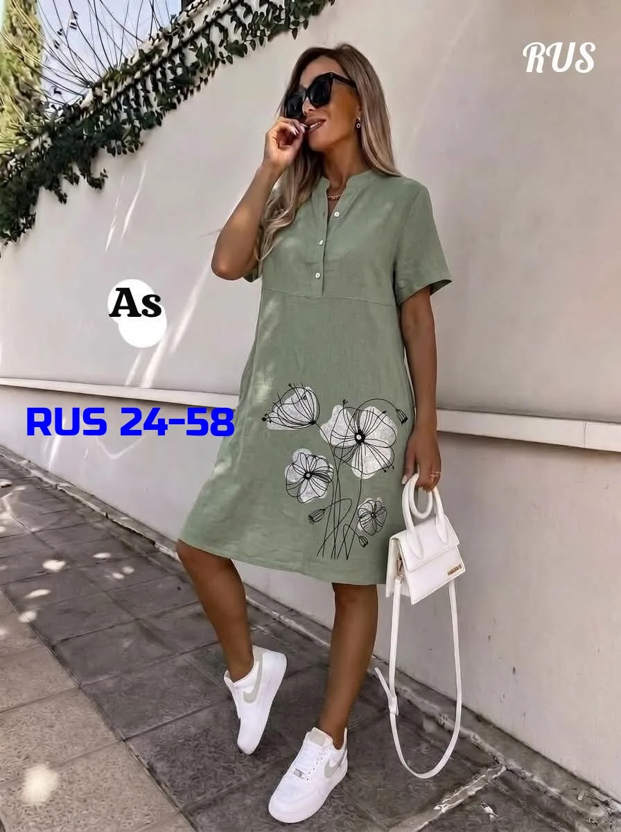 Платье льняное Х/Б — фото 2